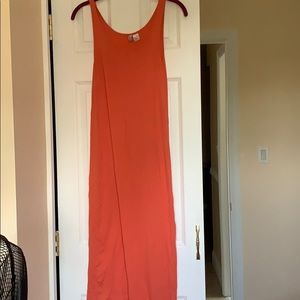 Coral maxi dress